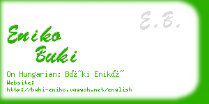 eniko buki business card